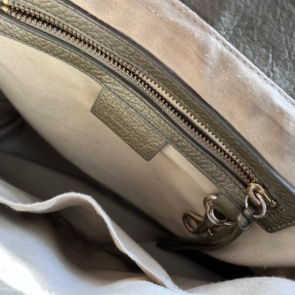 Olive Green Alexis Hudson genuine leather crossbody. - Picture 10 of 14